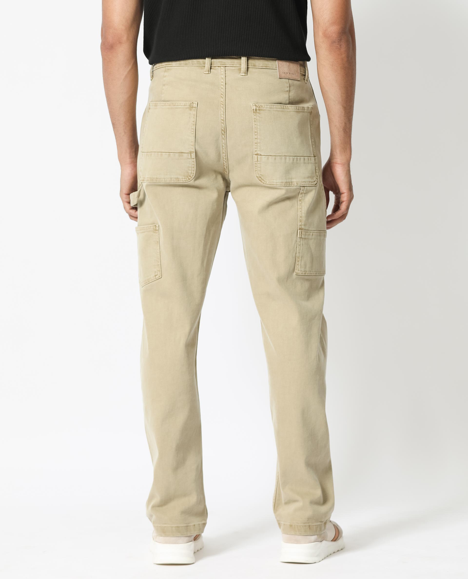 Buy Wrangler Authentics Men's Relaxed Fit Stretch Cargo Pant, Kangaroo, 38W  x 32L at Amazon.in